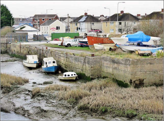 Low tide showing the silting Low tide showing the silting