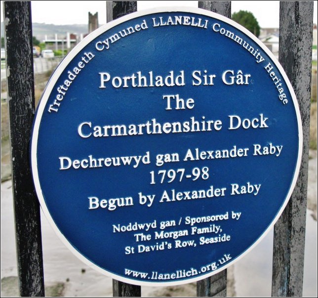 The Carmarthenshire Dock Blue Plaque The Carmarthenshire Dock Blue Plaque