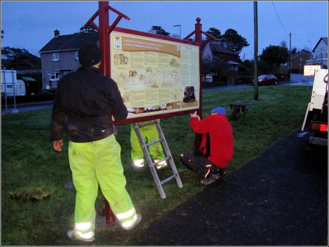 Installing Bryn & Gelli Interpretive Panel Installing Bryn & Gelli Interpretive Panel