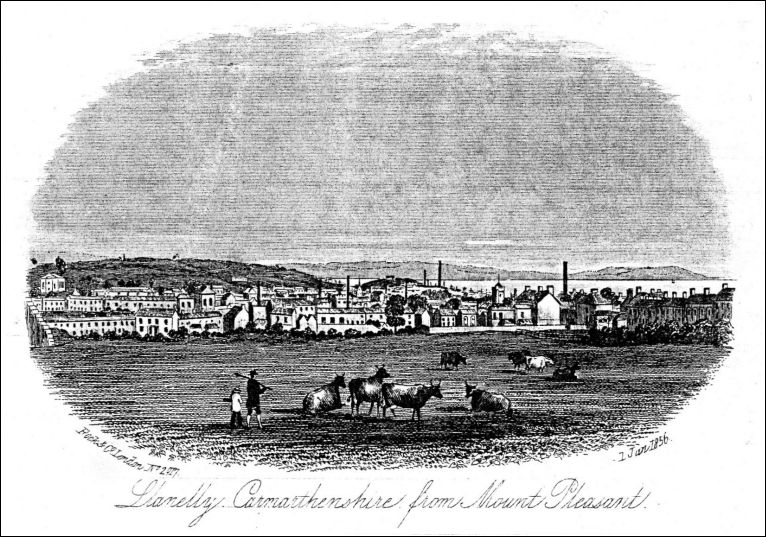 01 June 1856 Llanelly Carmarthenshire from Mount Pleasant 01 June 1856 Llanelly Carmarthenshire from Mount Pleasant