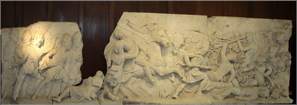 Marble frieze depicting the death of General Picton (Carmarthen Museum) Marble frieze depicting the death of General Picton (Carmarthen Museum)