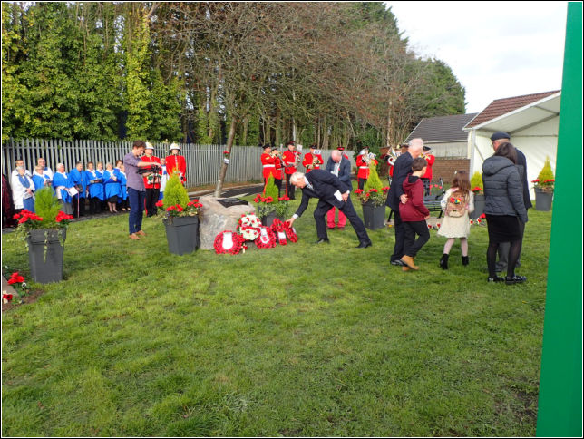 The Sponsor Mr George Parker lays a wreath of poppies The Sponsor Mr George Parker lays a wreath of poppies