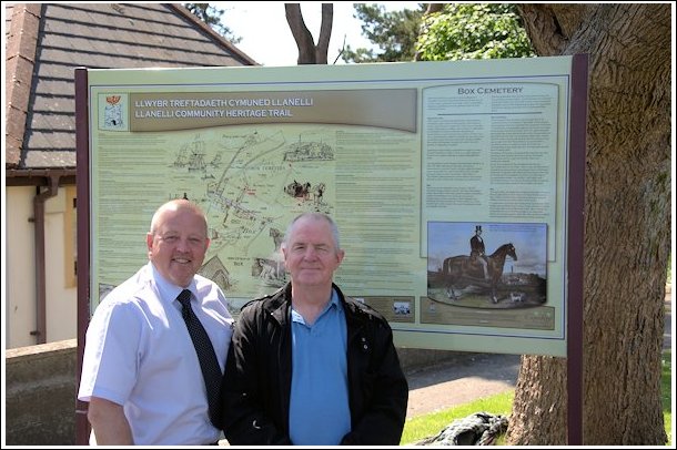 The first 'visitors' ~ Left, Graham Williams, Cemetery Manager with Lyn John, Vicechair of LCH The first 'visitors' ~ Left, Graham Williams, Cemetery Manager with Lyn John, Vicechair of LCH