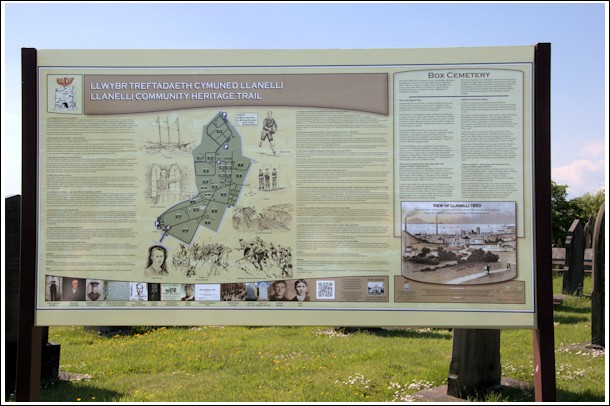 Box Cemetery Interpretive Panel ~ Second panel installation completed Box Cemetery Interpretive Panel ~ Second panel installation completed